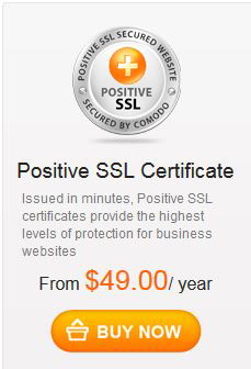 Comodo Positive SSL Certificate for Secure Websites